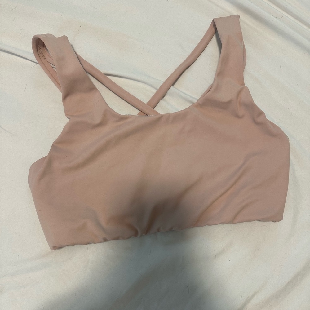 Pale Pink Senita Strappy Sports Bra